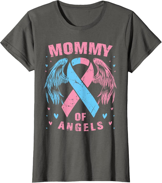 Mommy of Angels Pregnancy Miscarriage Child Loss Pink Blue