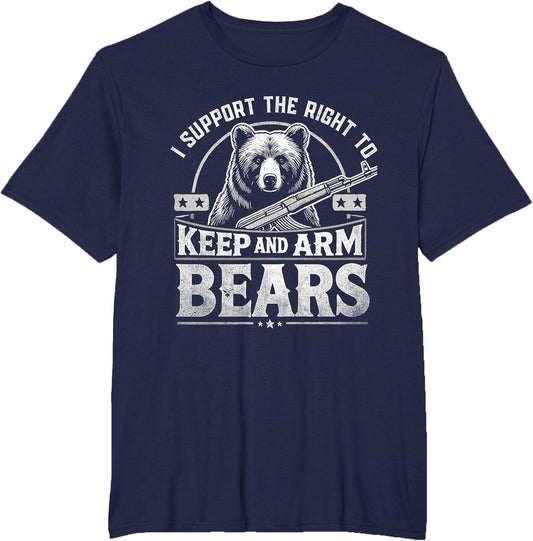 I Support The Right to Keep and Arm Bears Funny Meme Design