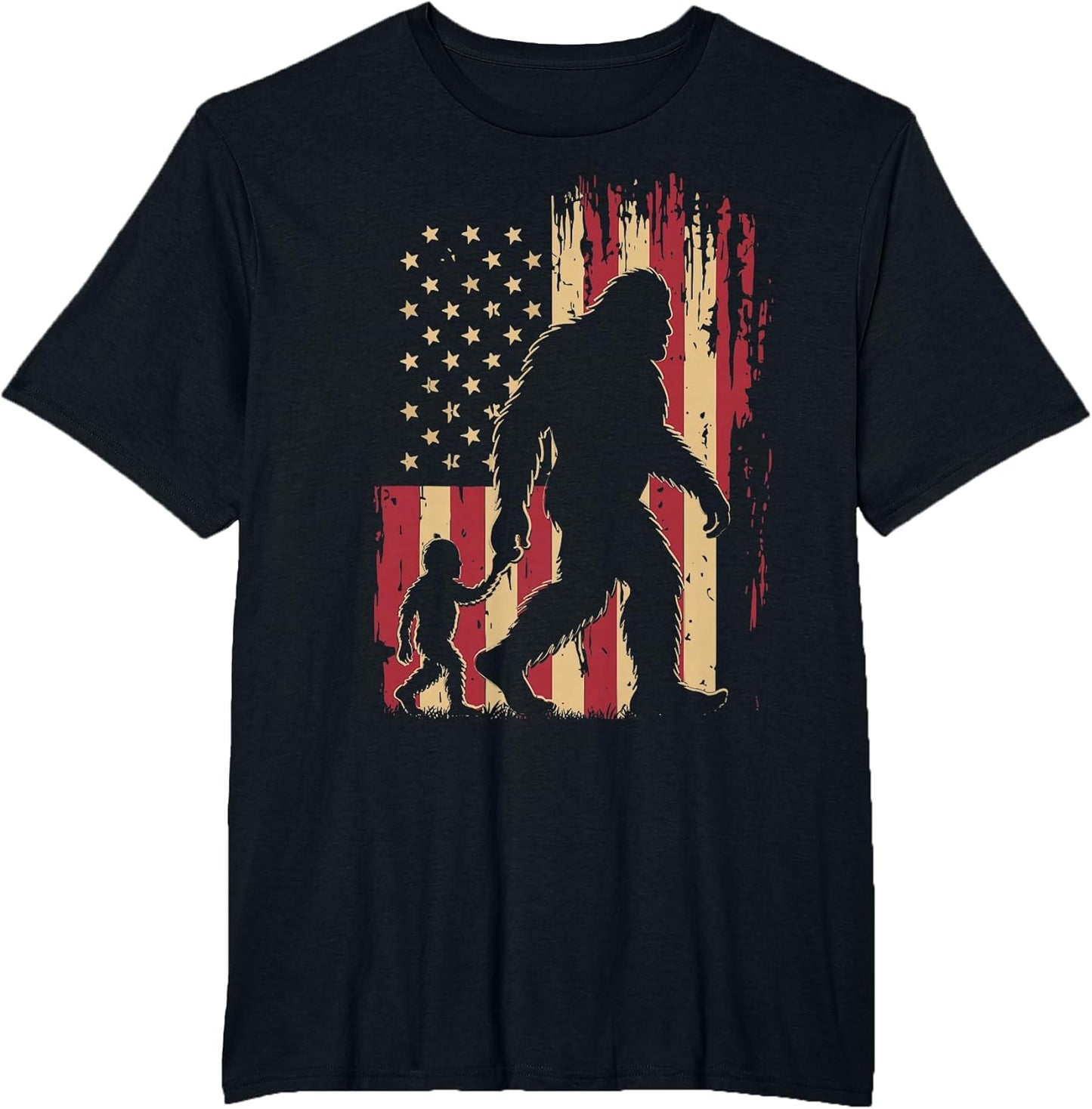 American Flag Bigfoot Dad Fathers Day Sasquatch Fathers Day
