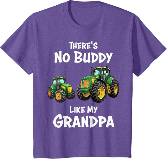 There's No Buddy Like My Grandpa Tractor Matching Family Son