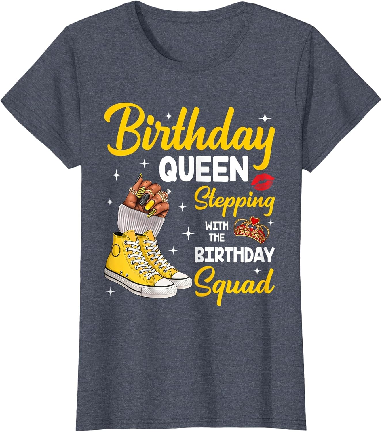 Birthday Queen Stepping with The Birthday Squad Shoes Nails
