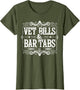 Vet Bills and Bar Tabs Funny Vintage Horse Lovers Art
