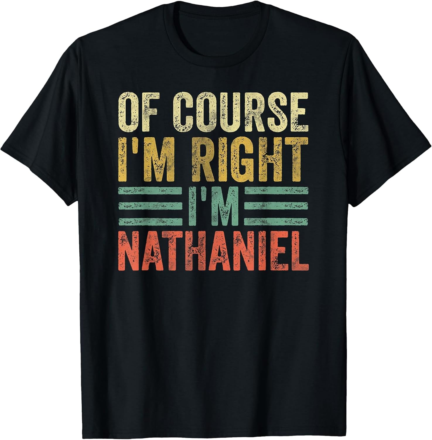 Personalized Name Shirt of Course I'm Right I'm Nathaniel