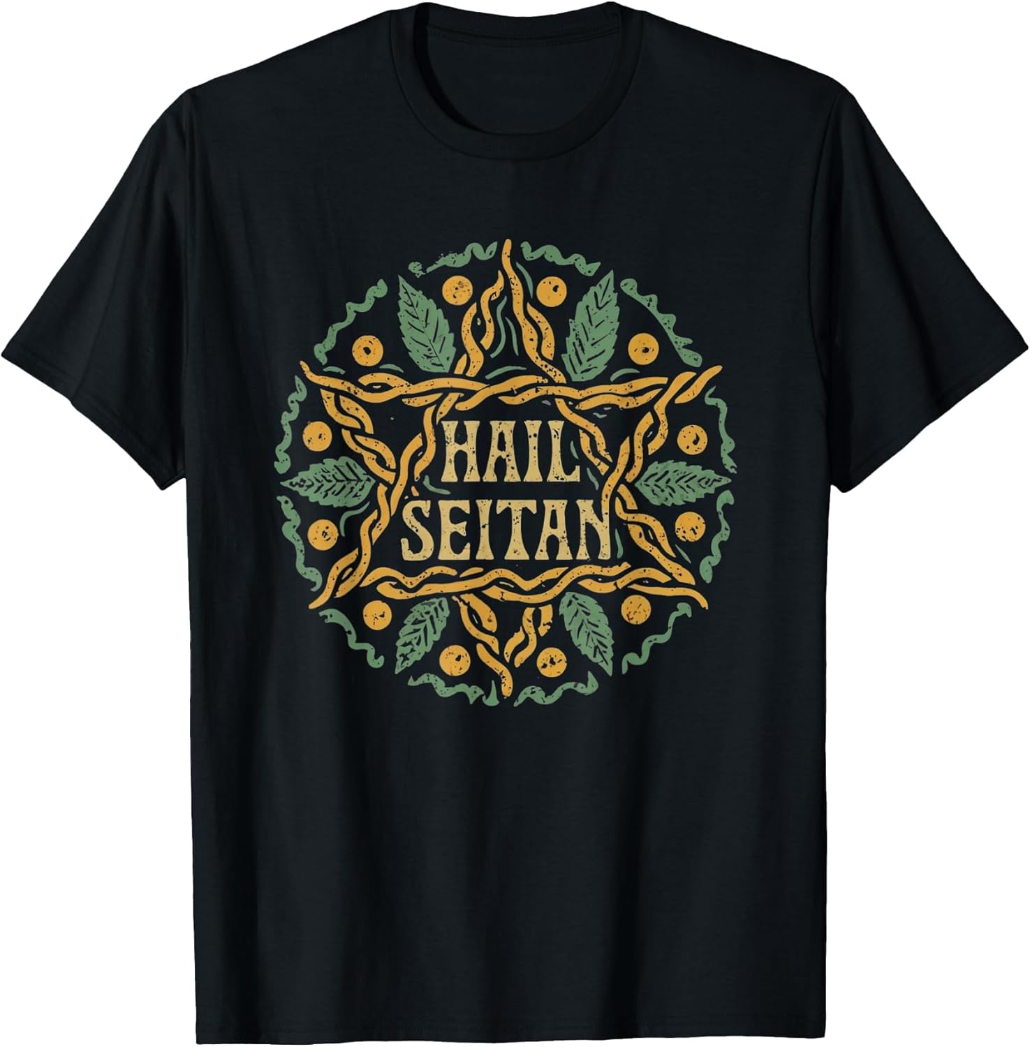 Hail Seitan Funny Vegan Vegetarian Chief Cook Pentagram Gift