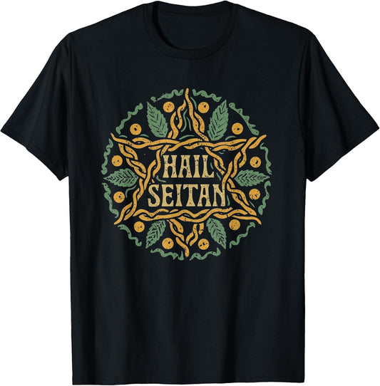 Hail Seitan Funny Vegan Vegetarian Chief Cook Pentagram Gift