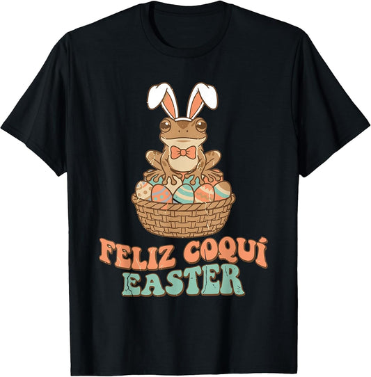 Feliz Coqui Easter Puerto Rican Frog Tropical Holiday