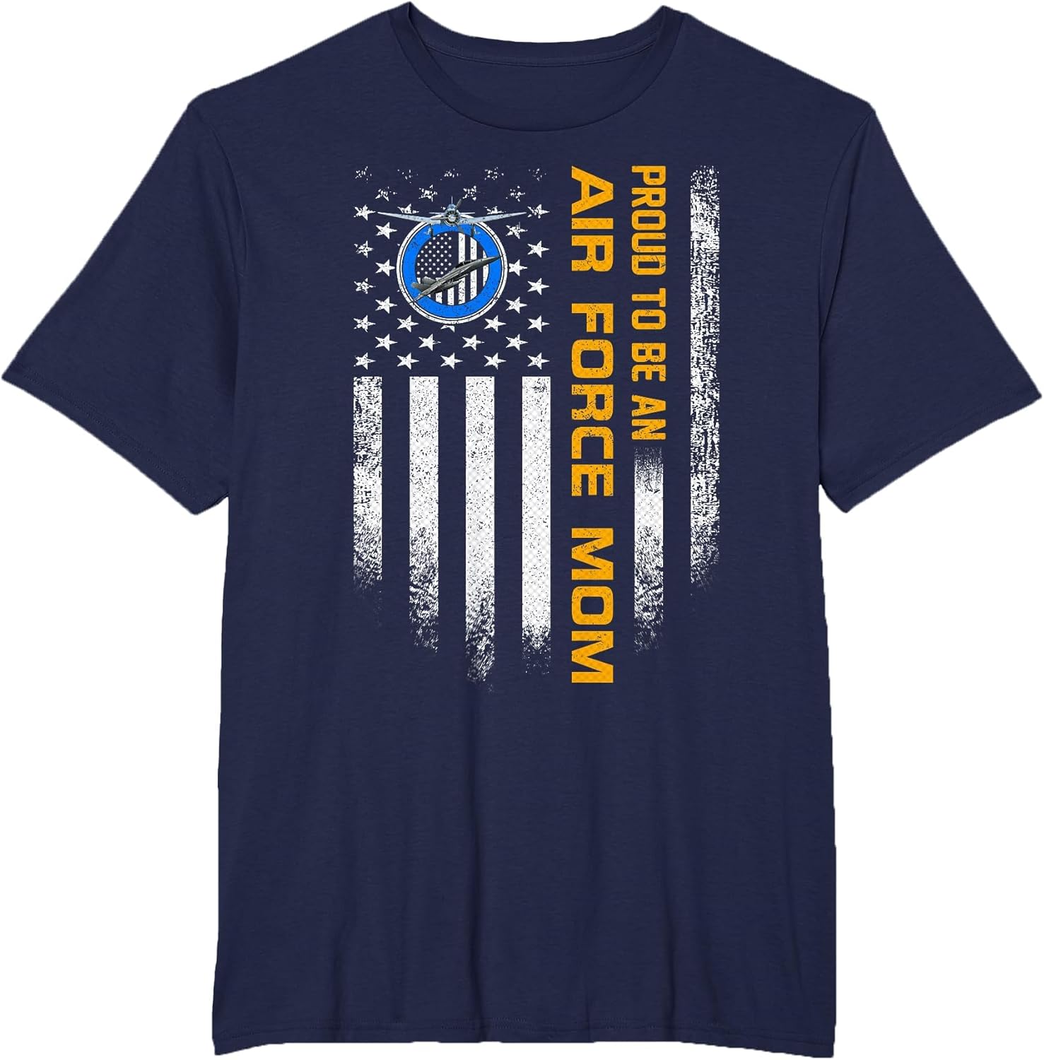 Vintage USA American Flag Proud to Be an Air Force Mom Funny