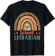 Cute School Librarian Rainbow Leopard Print Funny Librarian