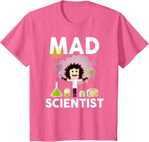 Mad Scientist Shirt Kids Boys Youth Adult Funny Science