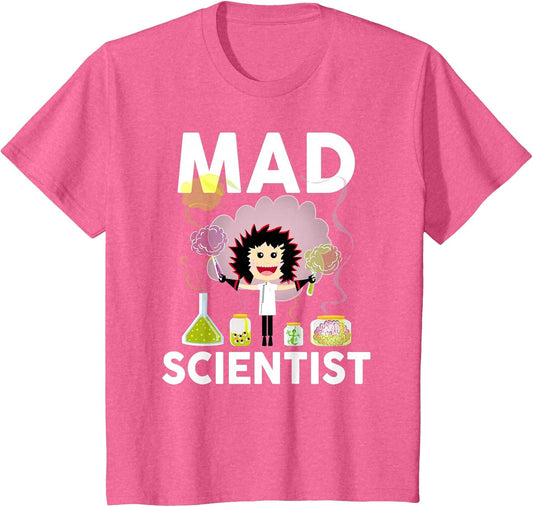 Mad Scientist Shirt Kids Boys Youth Adult Funny Science