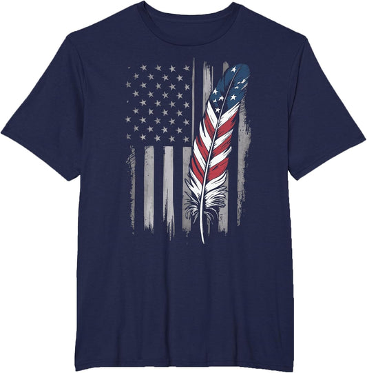 Feather USA Flag Native American Tribal Tradition