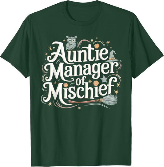 Funny Auntie Manager of Mischief Family Matching Best Aunt
