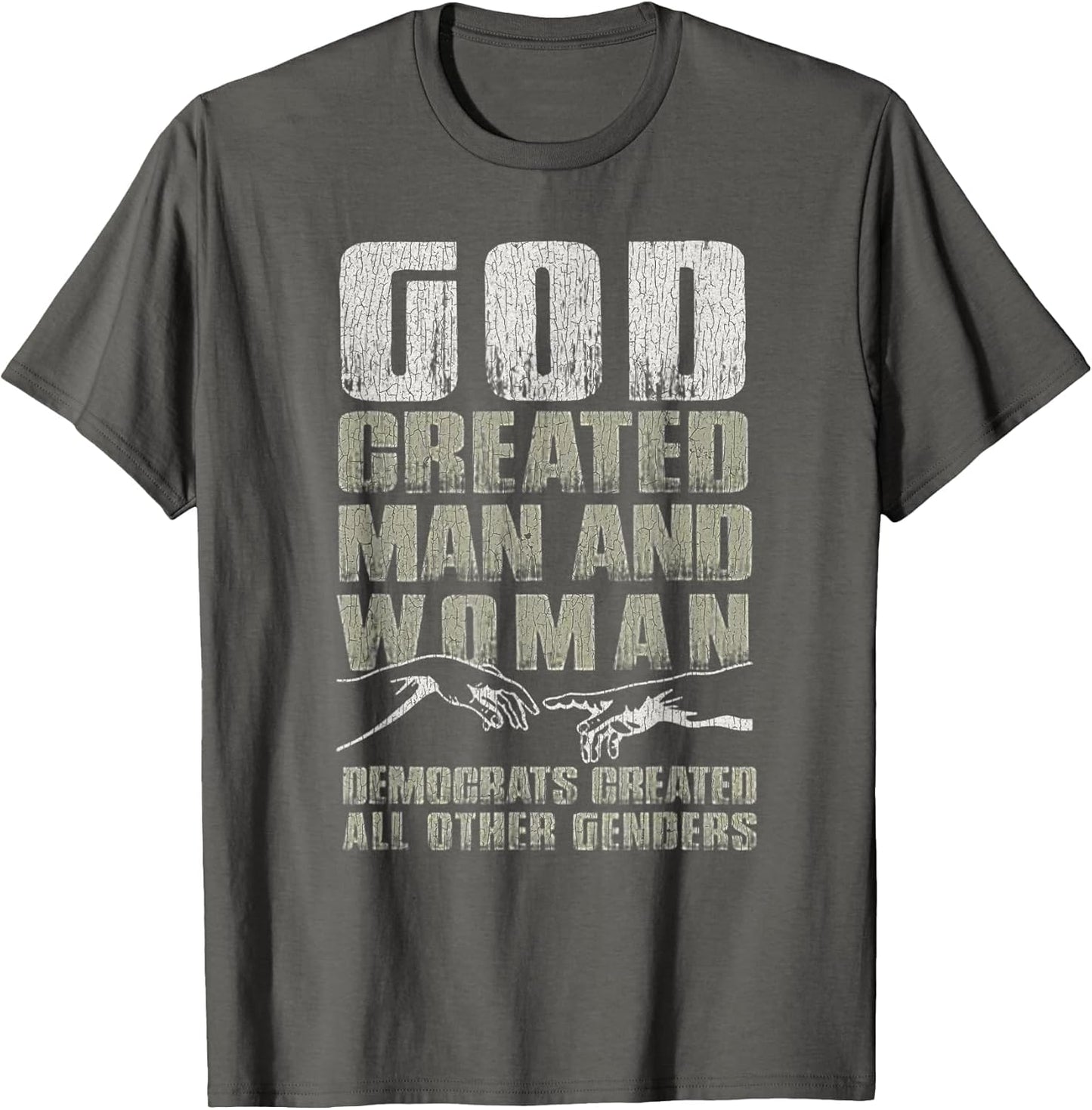 Vintage God Created Man & Woman Democrats Created All Other
