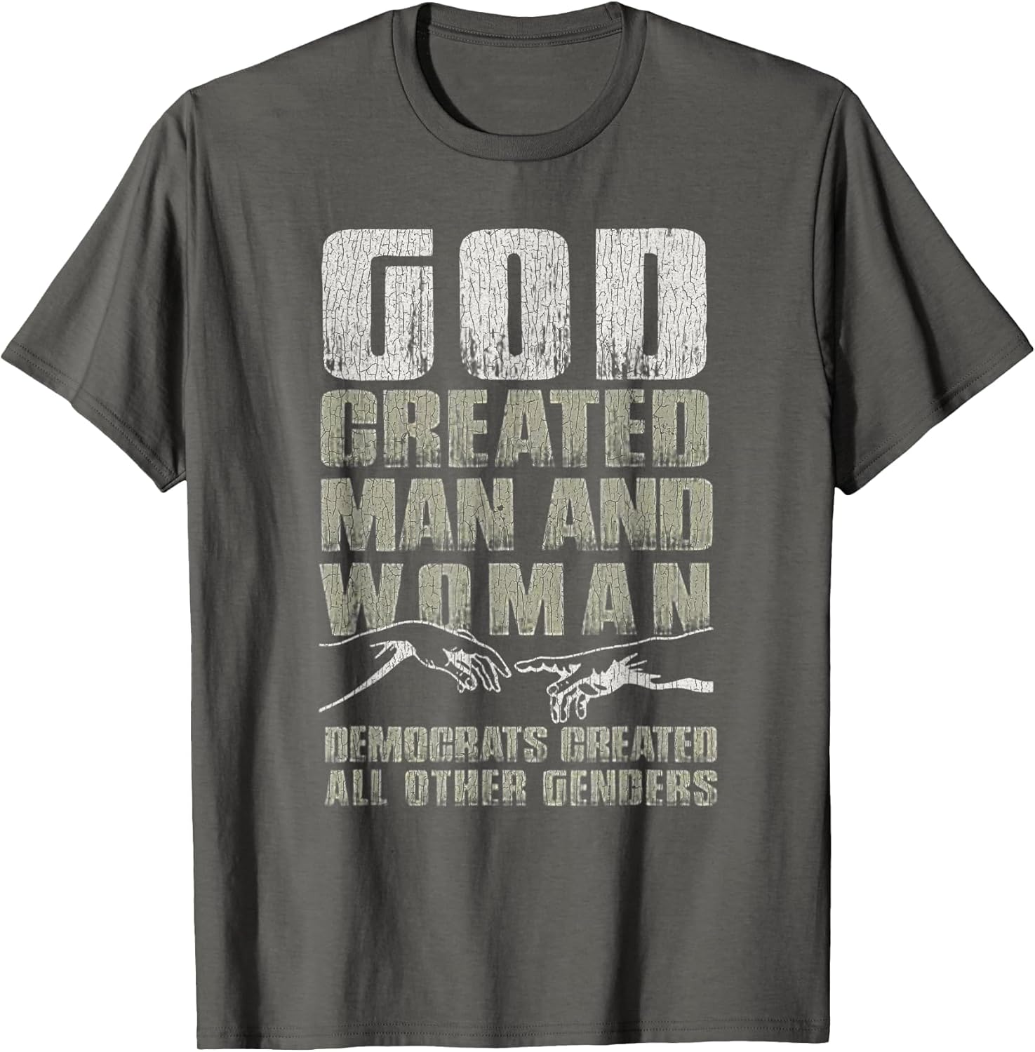 Vintage God Created Man & Woman Democrats Created All Other