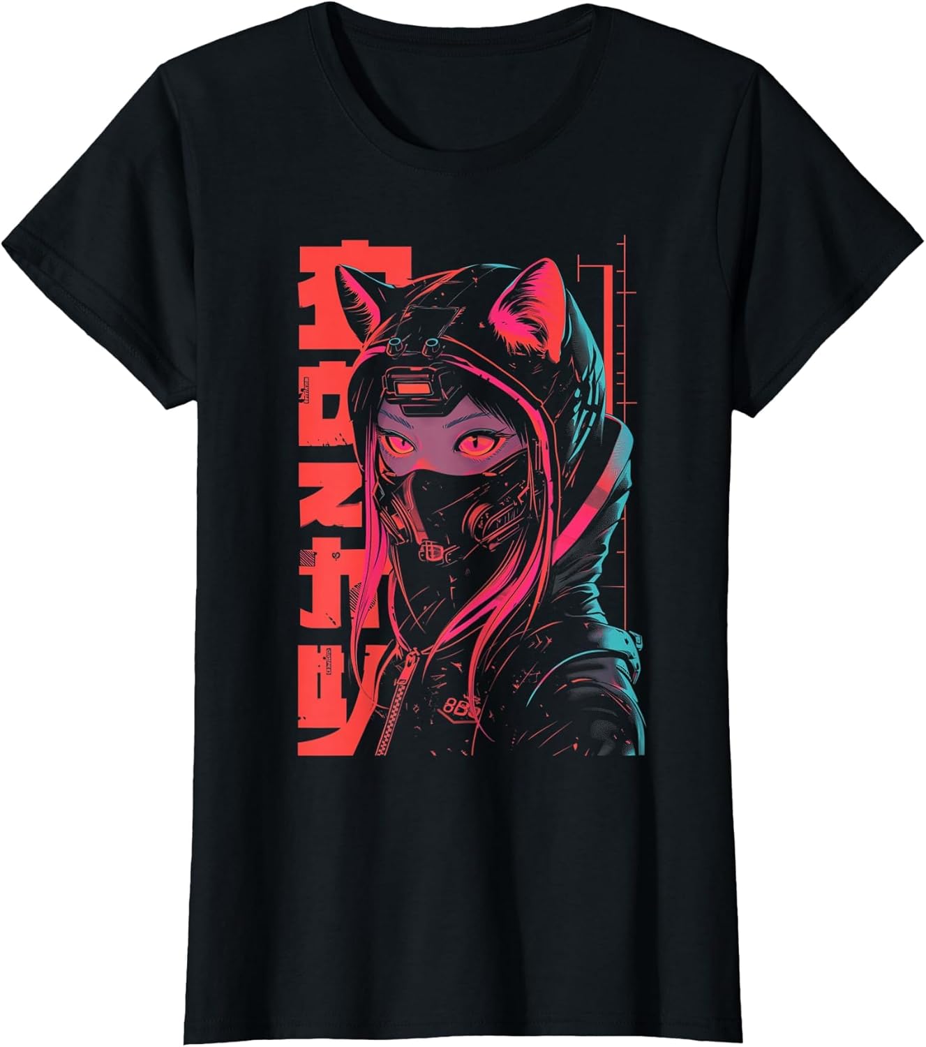 Anime Manga Punk Neko Cat Girl | Cyberpunk Japanese Harajuku