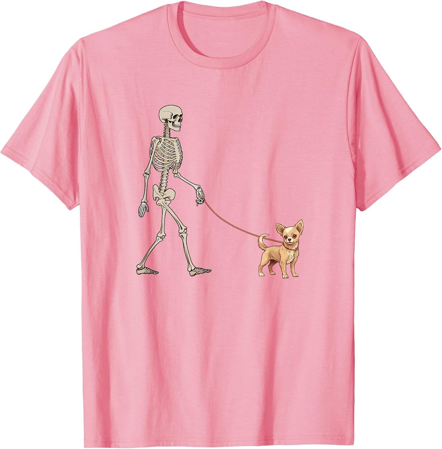 Funny Chihuahua Skeleton Dog Walking Halloween