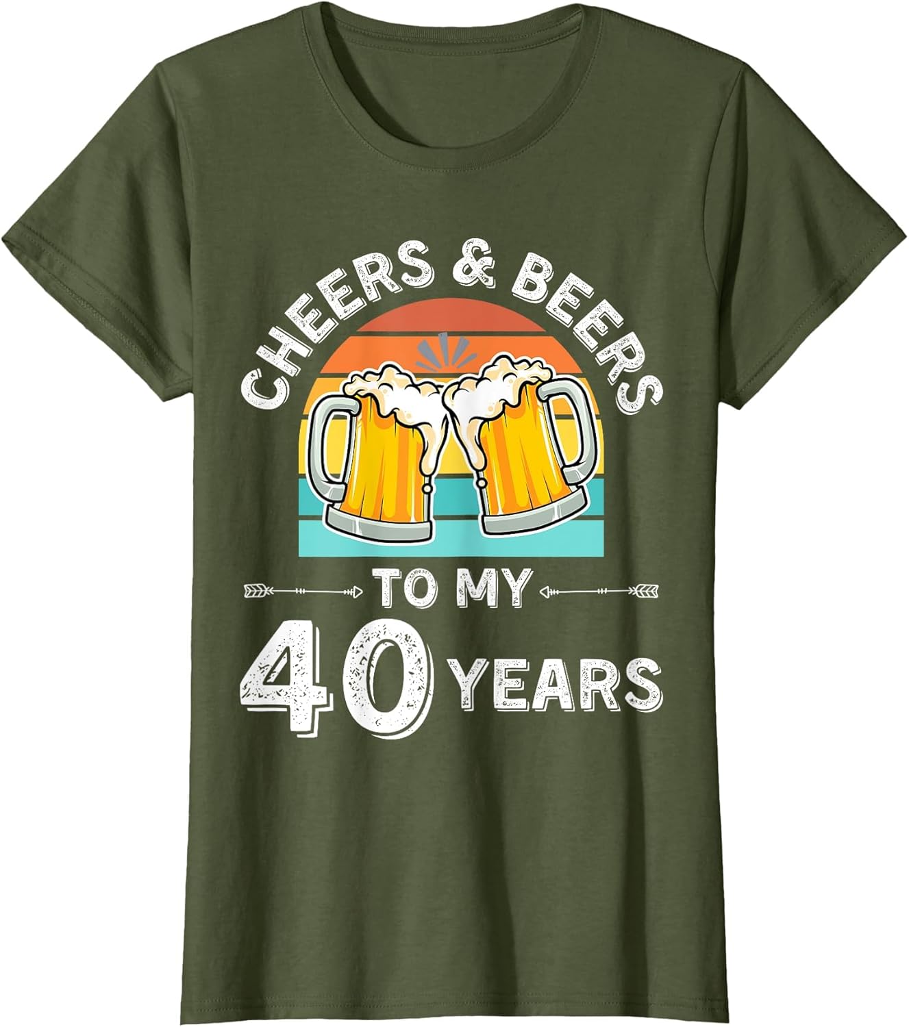 Vintage Retro Celebrate My 40 Years of Cheers and Beers