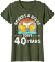 Vintage Retro Celebrate My 40 Years of Cheers and Beers