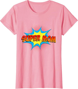 Super Mom Family Matching Superhero Comics Set Mothers Day