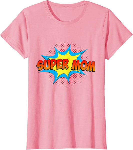 Super Mom Family Matching Superhero Comics Set Mothers Day
