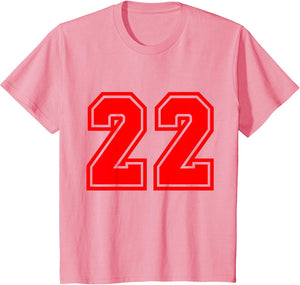 Number #22 Red Varsity Favorite Number