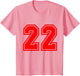 Number #22 Red Varsity Favorite Number