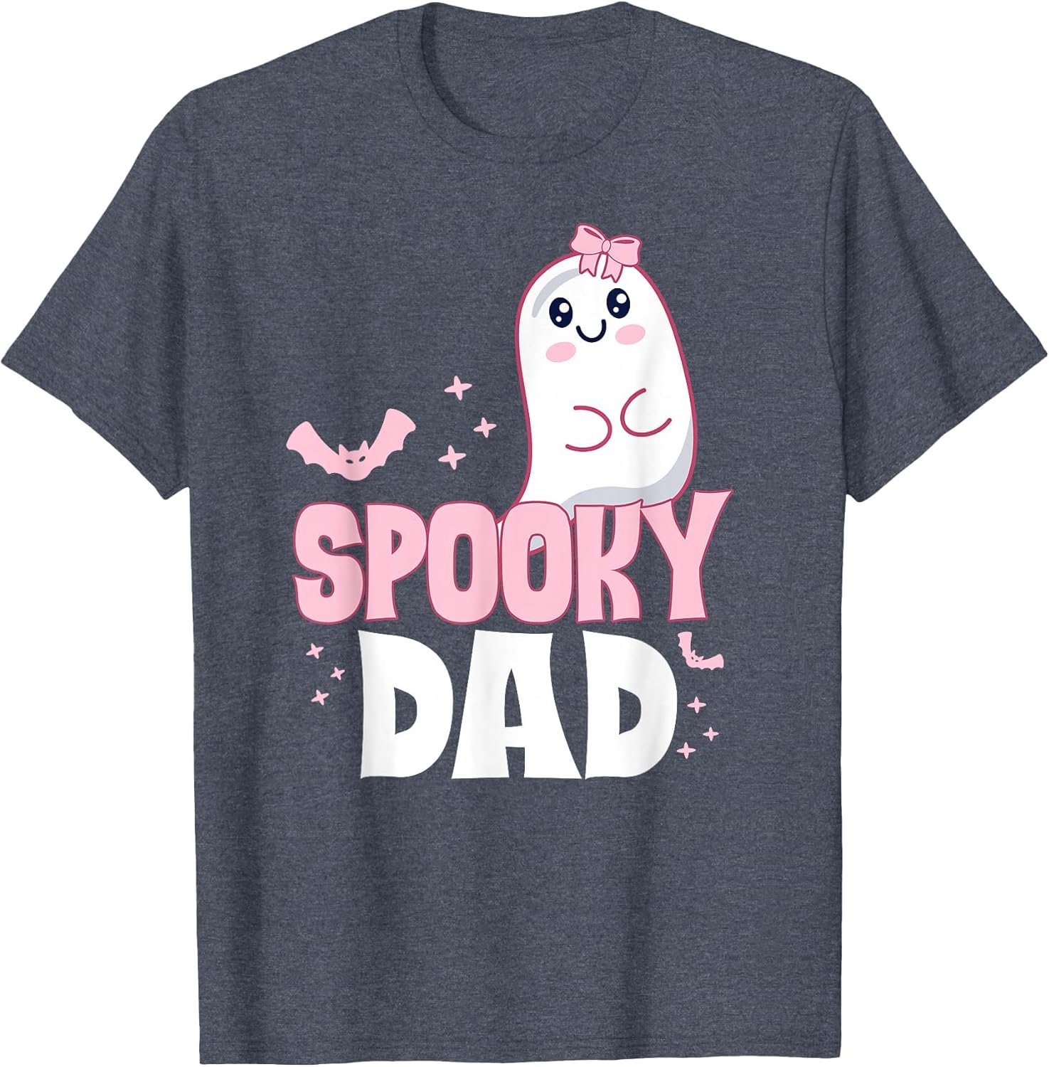 Spooky Dad Family Cute Pink White Ghost Boo Halloween
