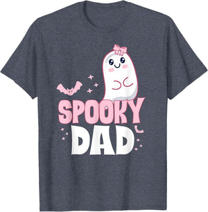 Spooky Dad Family Cute Pink White Ghost Boo Halloween