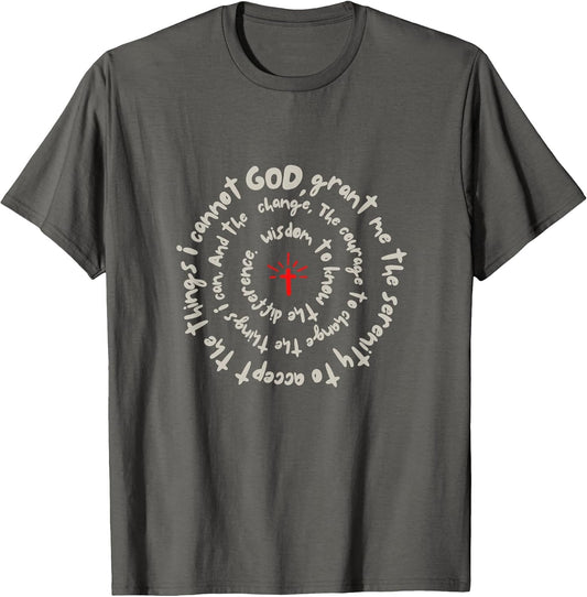 Serenity Prayer Spiral Inspirational Faith Courage Recovery