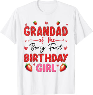 Grandad of The Berry Sweet First Birthday Strawberry Girl