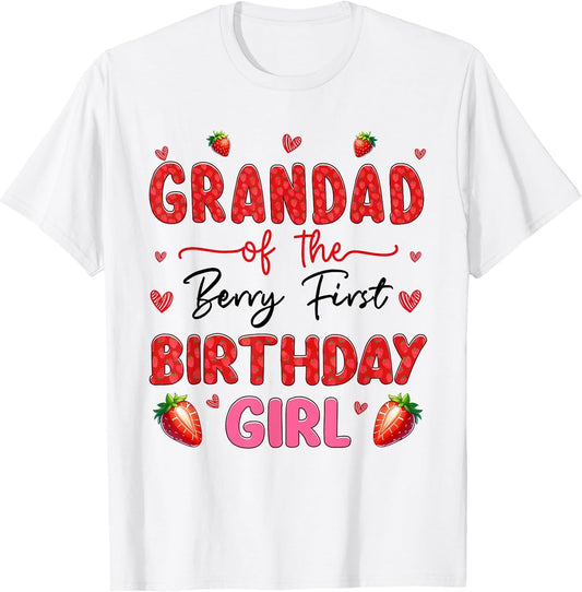 Grandad of The Berry Sweet First Birthday Strawberry Girl