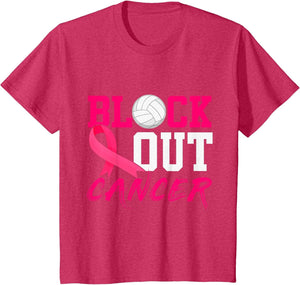 Volleyball Breast Cancer Awareness Block Out Cancer