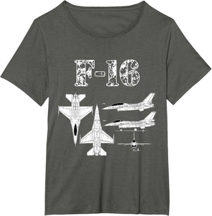 F16 Jet Aircraft Fighter Jet Blueprint Design F-16