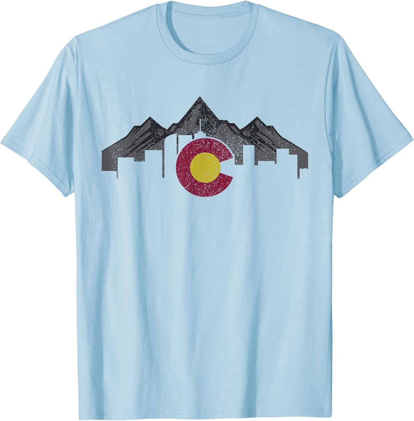 Colorado Mountains Flag Denver Skyline Souvenir Gift