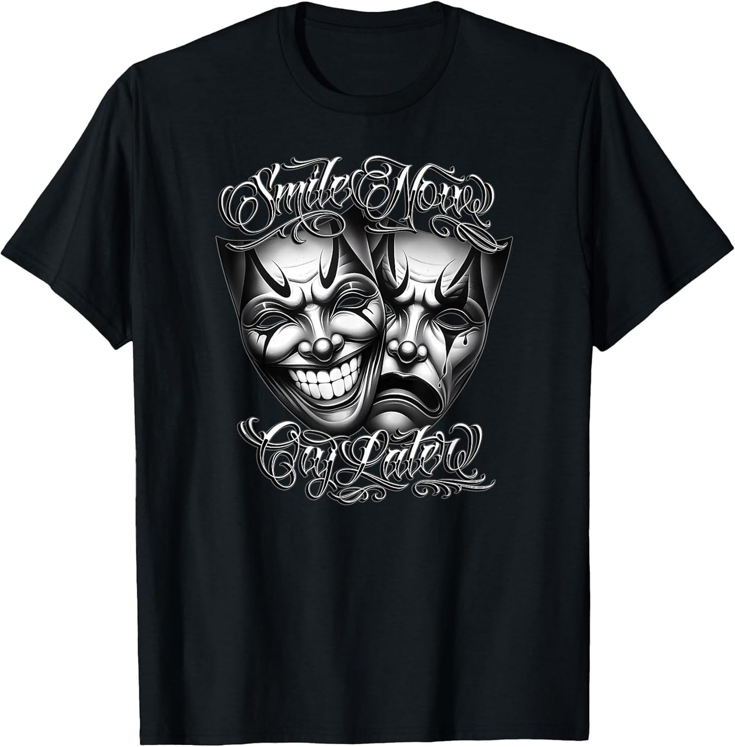 Smile Now CRY Later Masks Clown Payaso Chicano Chola Cholo
