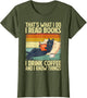 Cat Reading Book Lover Coffee Books Teacher Librarian Cat