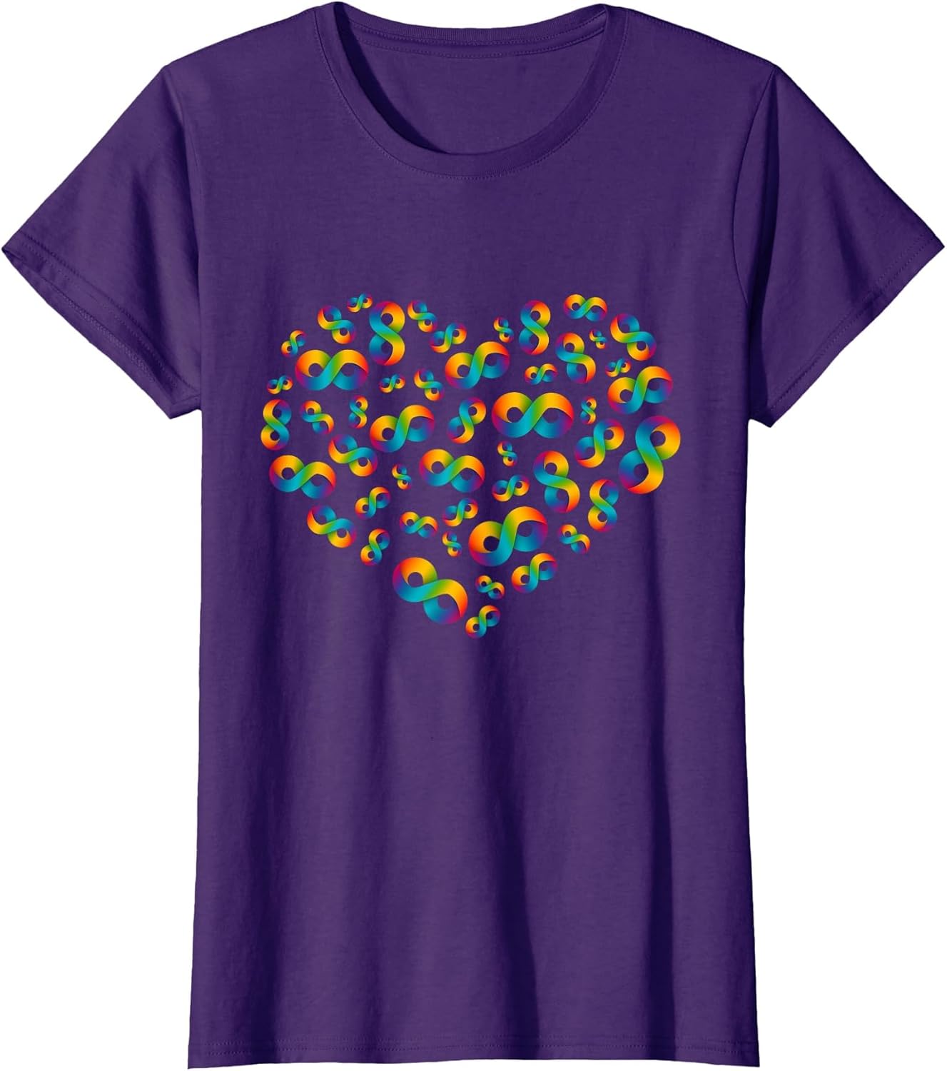 Autism Awareness Heart Acceptance Rainbow Infinity Symbol