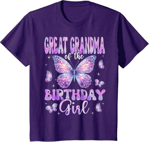 Great Grandma of The Birthday Girl Butterfly Family Matching