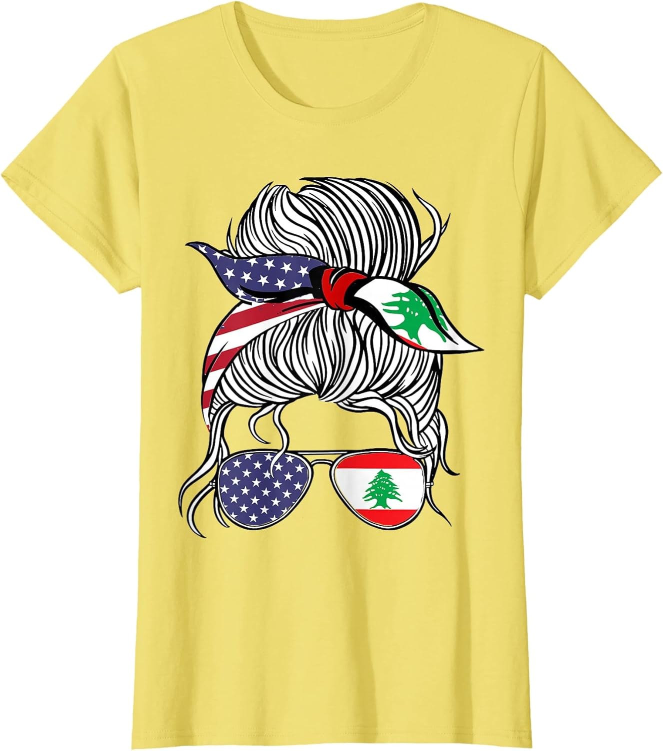 American Lebanese Patriot Flag Women Girl Lebanon Grown