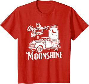 My Christmas Spirit is Moonshine Vintage Truck & Liquor Jar