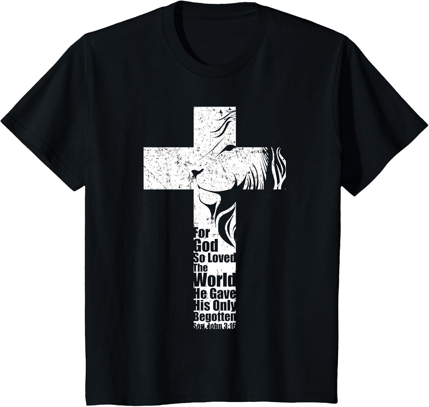 John 3:16 Christian Cross Lion Gifts Bible Verse Sayings Men