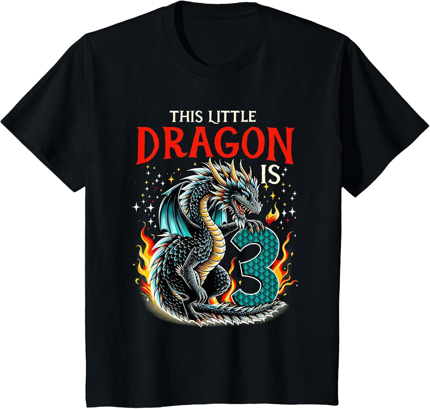 Turning 3 Year Old Birthday Boy Dragon 3rd Bday Girl