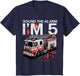 Sound The Alarm Im 5 Fire Truck 5th Birthday Bday Boys Kids