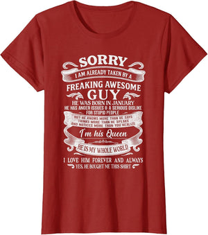 I Am Already Taken by Freaking Awesome Guy Born in January