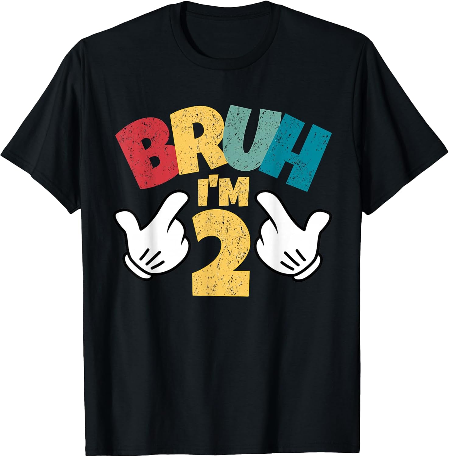 Bruh Im 2 2nd Birthday Boy Retro Two Year Old Toddler