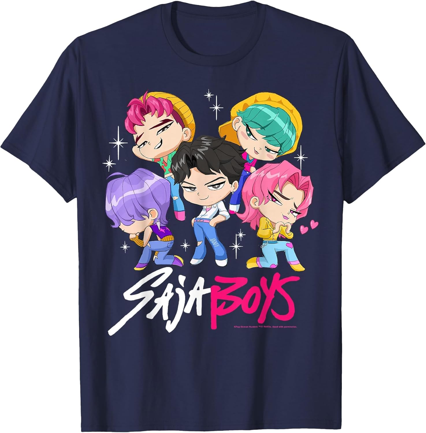 Kpop Demon Hunters Saja Boys Chibi Band Group Shot
