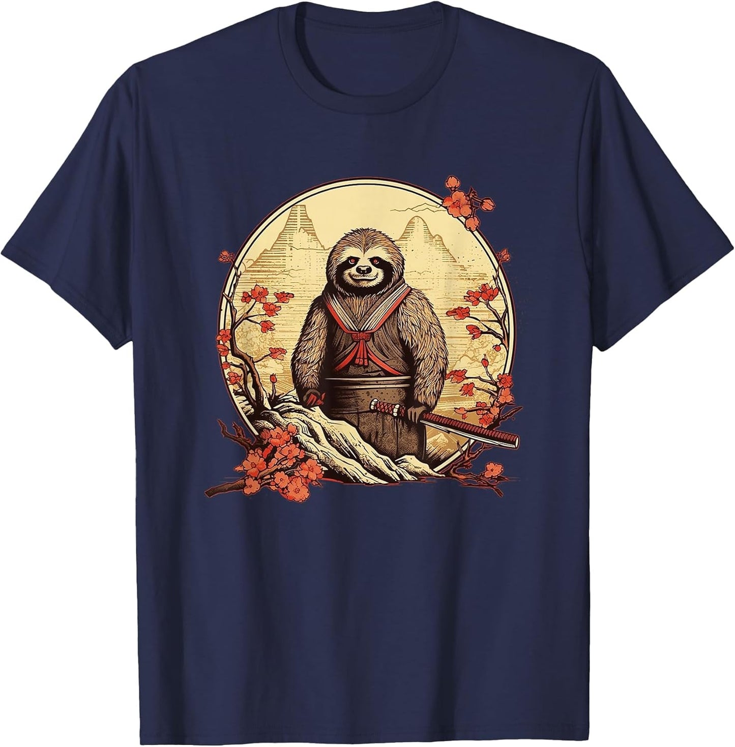 Samurai Sloth Kawaii Japan Style Anime Manga