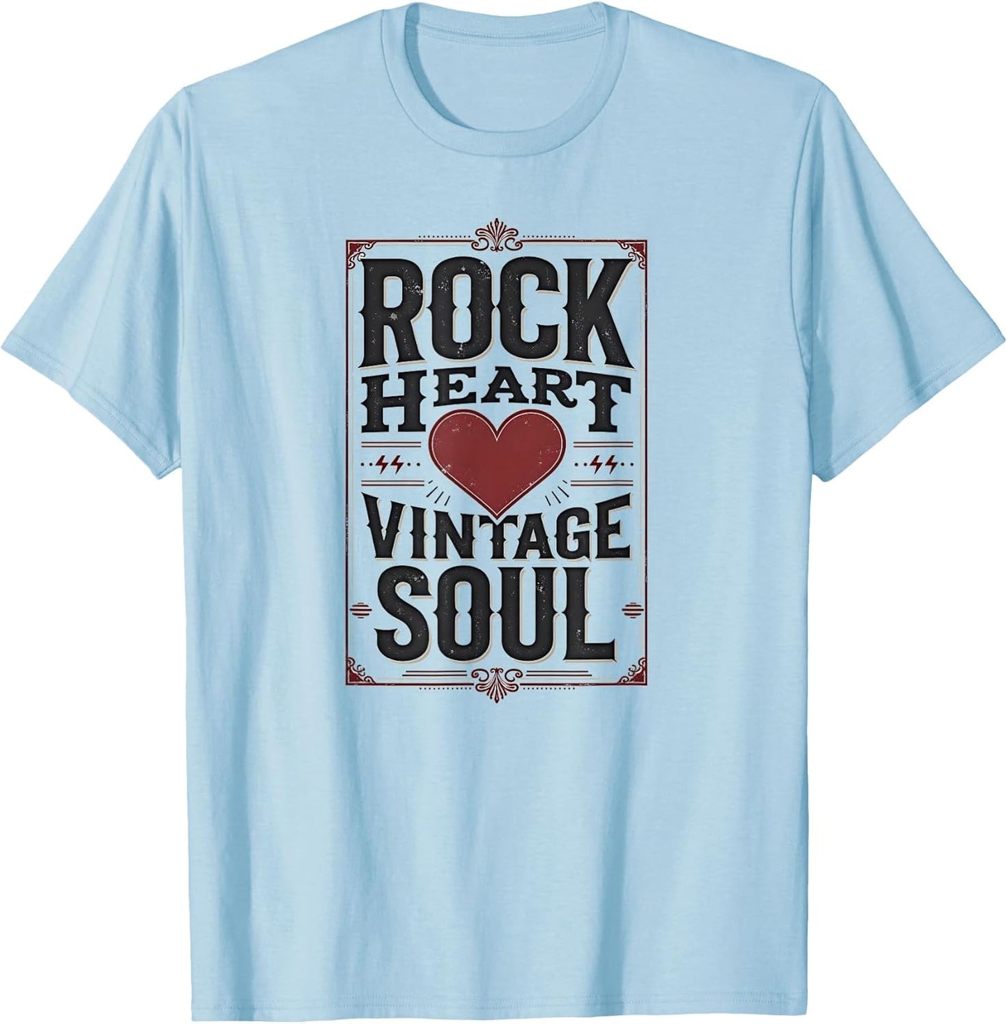 Rock Heart Vintage Soul Retro Music Design
