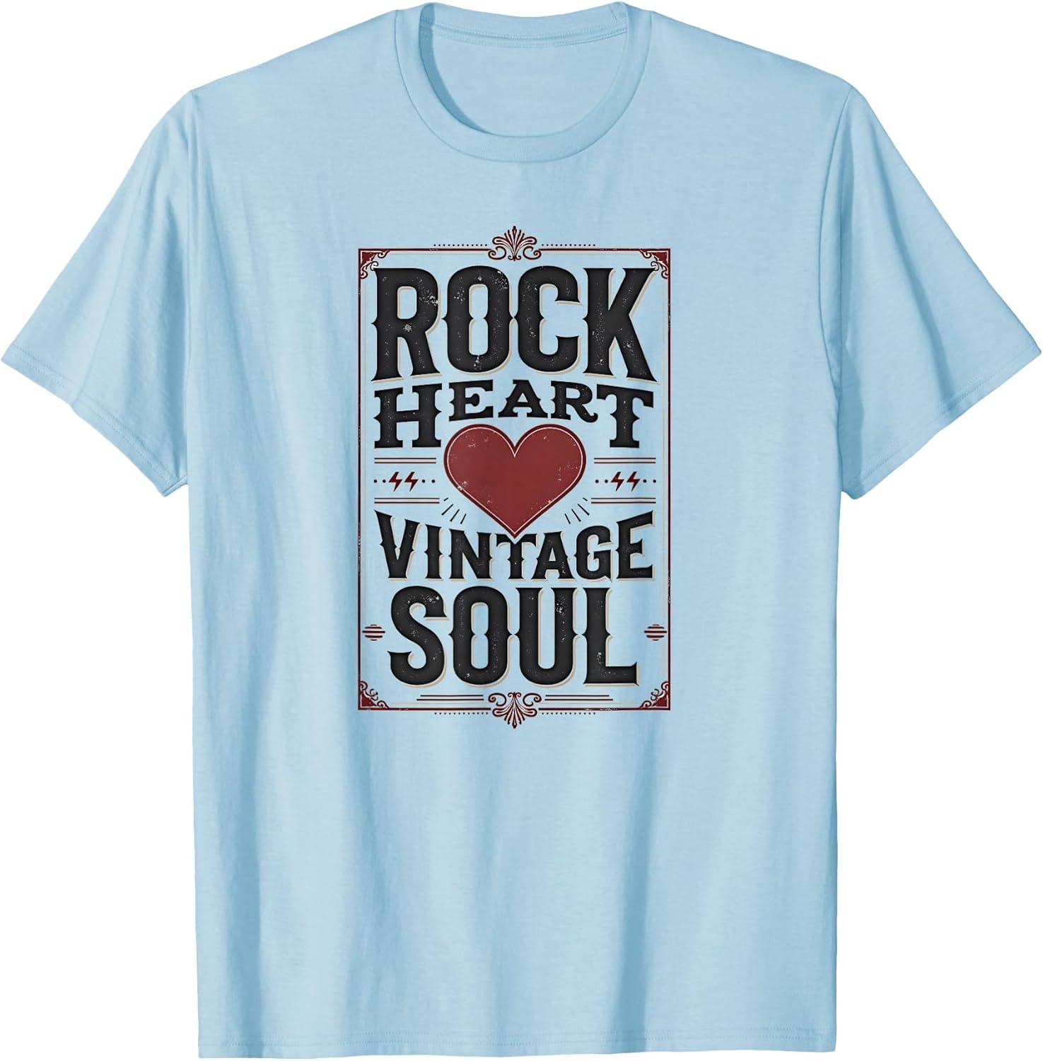 Rock Heart Vintage Soul Retro Music Design