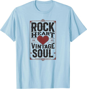 Rock Heart Vintage Soul Retro Music Design